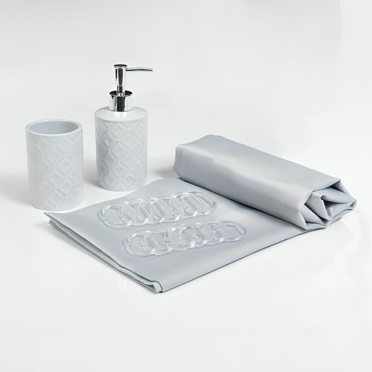 SET DE BAÑO 4 PIEZAS / GRIS – MASHINI - 2