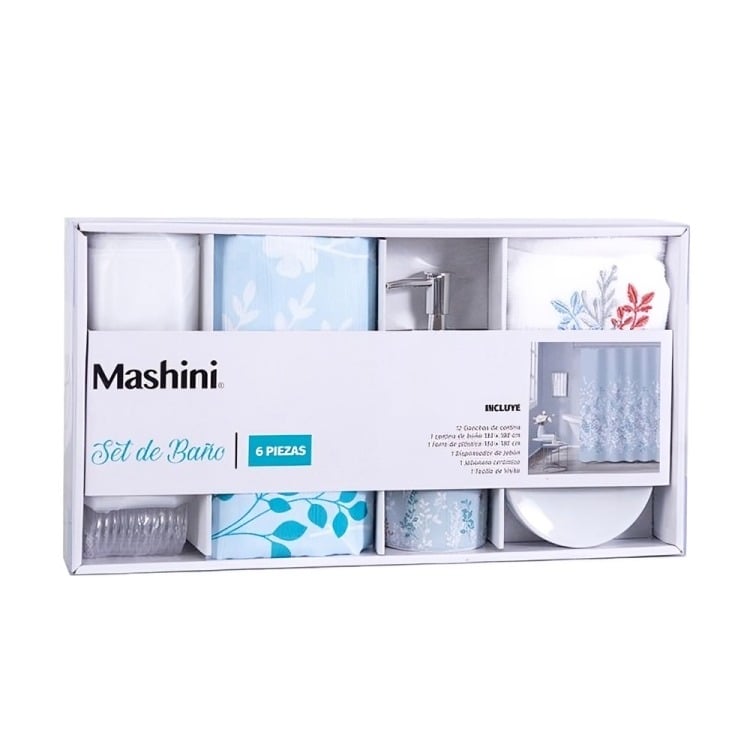 SET DE BAÑO EN CAJA 6 PIEZAS / CHOAPA – MASHINI - 1