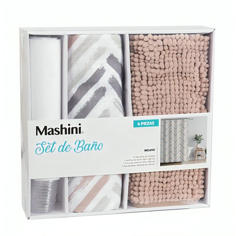 SET DE BAÑO EN CAJA 4 PIEZAS / RONGO – MASHINI - 2