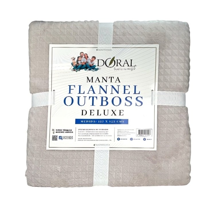 MANTA FLANNEL OUTBOSS DELUXE TAUPE – DORAL 127×152 CM. - 1