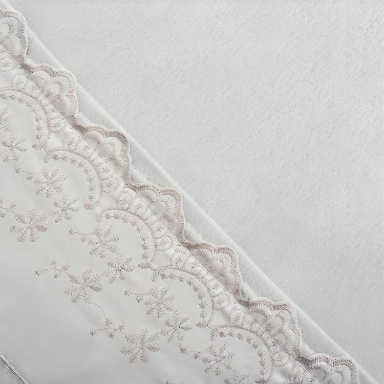 JUEGO DE SÁBANAS POLAR LISA BRODERIE 1.5 PLAZAS / GRIS – MASHINI - 1
