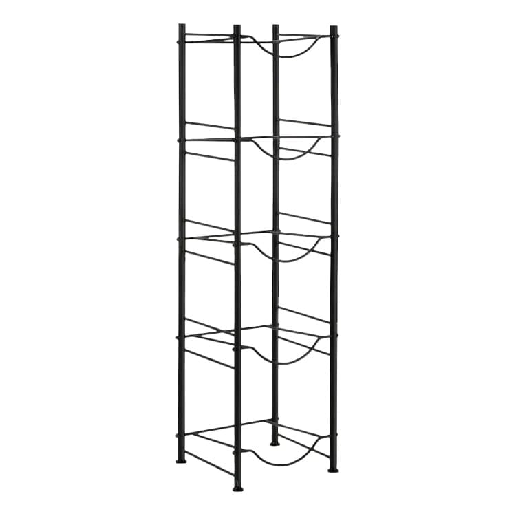 RACK ESTANTE ORGANIZADOR DE 5 BOTELLONES BIDONES AGUA 20 LTS EN COLOR NEGRO - 1
