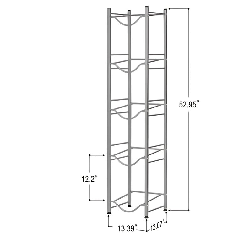 RACK ESTANTE ORGANIZADOR DE 5 BOTELLONES BIDONES AGUA 20 LTS EN COLOR NEGRO - 3