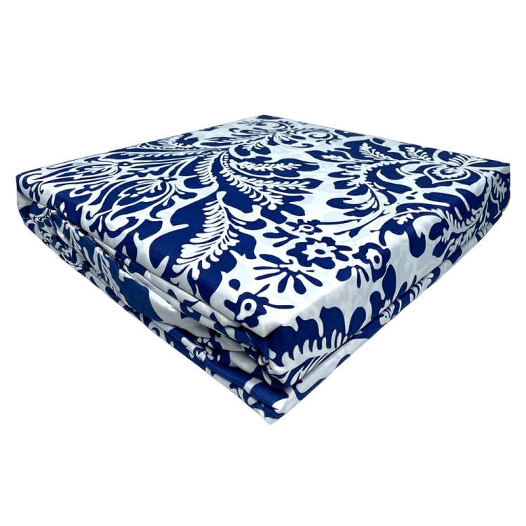 SÁBANAS MICRO PIEL DURAZNO 1.5 PLAZAS FLORAL AZUL - 1