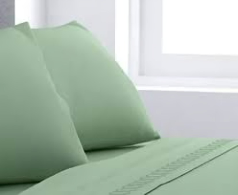 SÁBANAS MICROFIBRA BRODERIE SANTORINI 1.5 PLAZA VERDE AGUA - 3