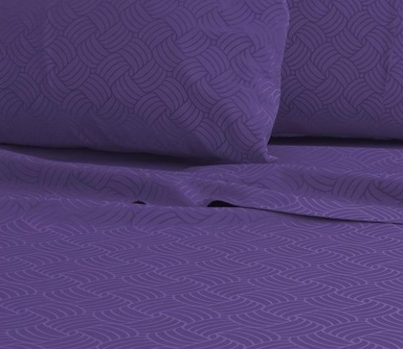 JUEGO DE SÁBANA EMBOSSED 2 PLAZAS LILA - 3
