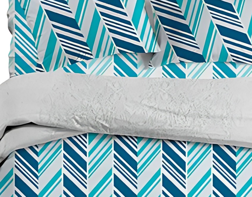 PLUMÓN SHERPA+ SÁBANA MICROFIBRA DE 2 PLAZAS DIAGONALES AZULES - 2