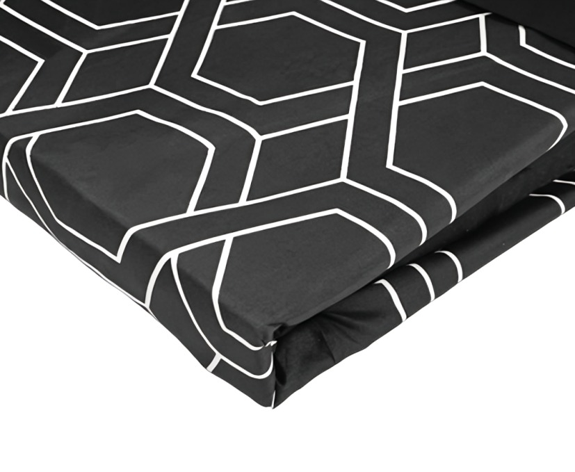 SÁBANAS ATERCIOPELADA COMPOSÉ KING TRENZA EN COLOR NEGRO - 2