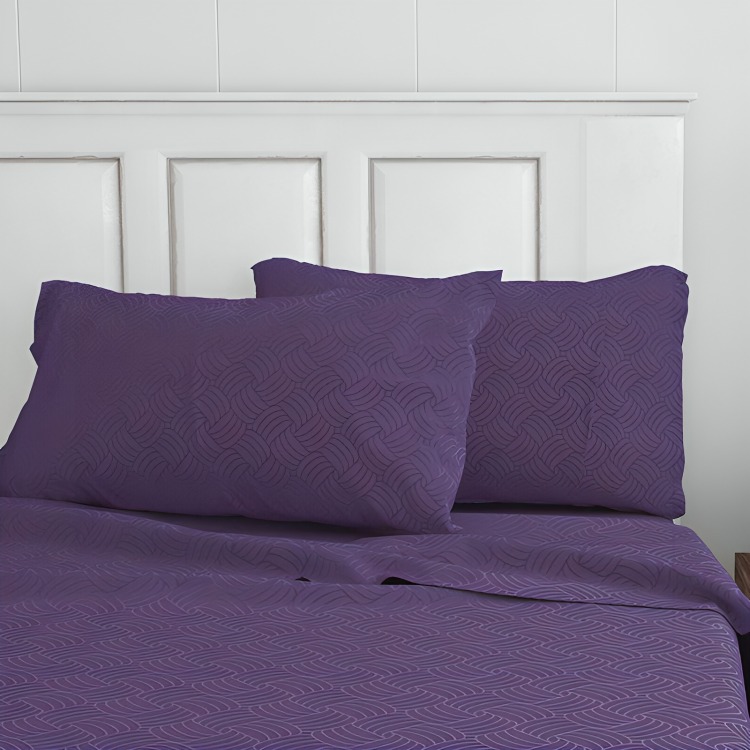 DORAL JUEGO DE SÁBANAS EMBOSSED 1,5PL LILA - 1