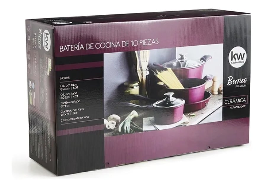 BATERÍA DE COCINA 9 PIEZAS BERRIES KITCHENWARE - 2