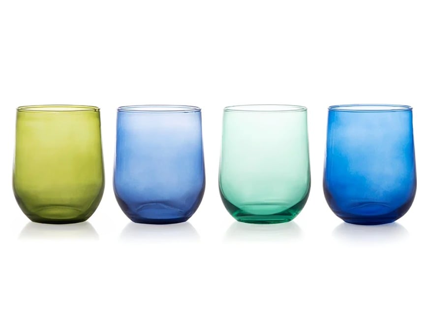 SET 4 VASOS STEMLESS COLORS 497 ML - 1