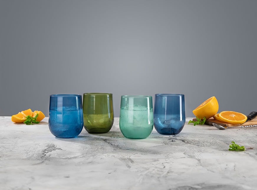 SET 4 VASOS STEMLESS COLORS 497 ML - 6