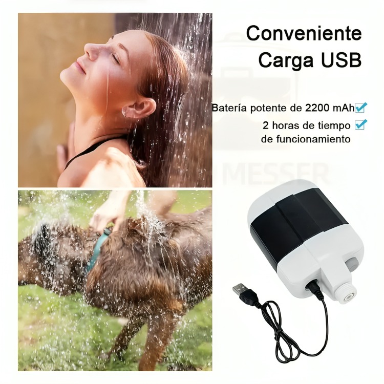 DUCHA PORTÁTIL PARA CAMPING DUCHA RECARGABLE AL AIRE LIBRE - 3