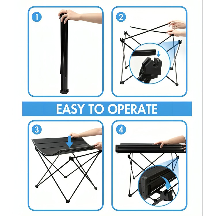 MESA PLEGABLE CAMPING PASEO EVENTO BOLSO PORTATIL - 2