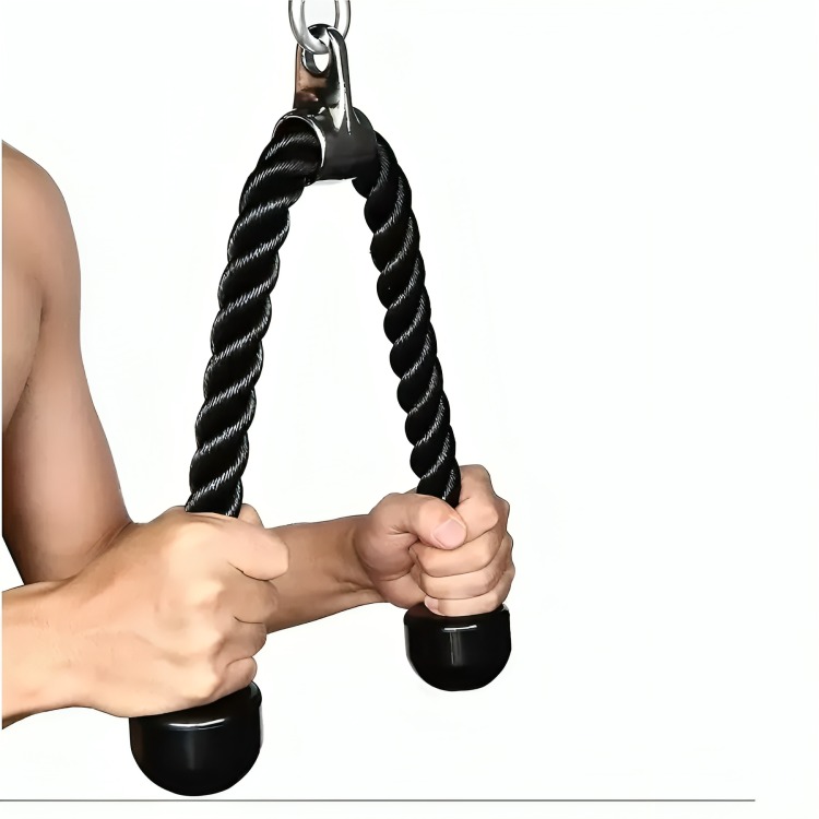CUERDA SOGA PARA TRICEPS, BICEPS POLEA MANCUERNAS FITNESS - 4