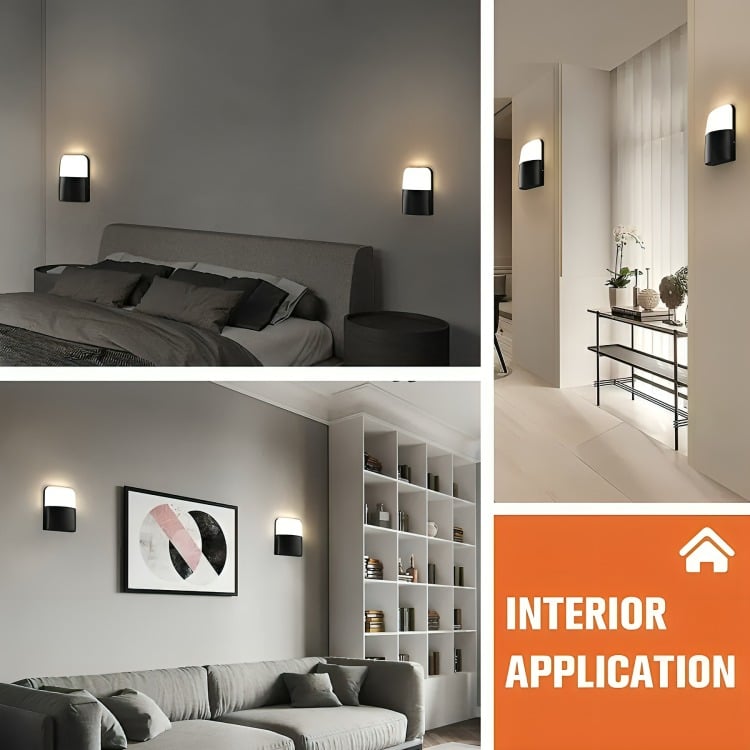 APLIQUE LÁMPARA LED DE PARED MODERNA 5W INTERIOR EXTERIOR - 3