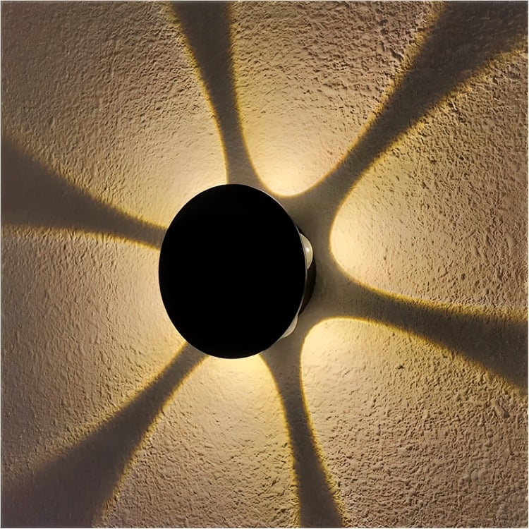FOCO LED REDONDO EXTERIOR INTERIOR APLIQUE DE PARED 6 LED - 4