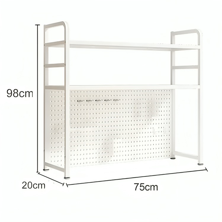 RACK ESTANTE ORGANIZADOR DE ESCRITORIO 2 NIVELES 75X98X20 - 4