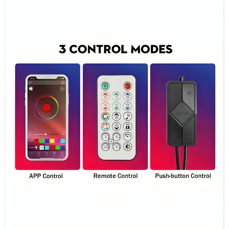 LAMPARAS DE PIE MODERNA LED DE ESQUINA RGB, CONTROL APP - 4