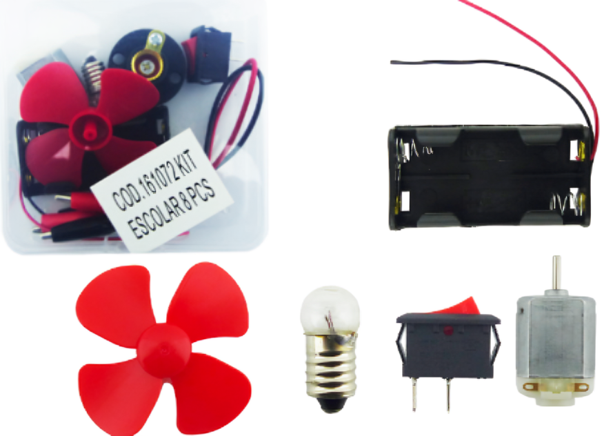 KIT ELÉCTRICO ESCOLAR 8 PCS EN ESTUCHE PVC - 3