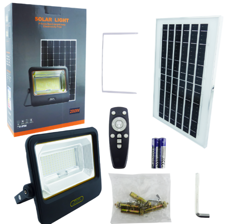 PROYECTOR SOLAR 200W 112 LED CON CONTROL - 3