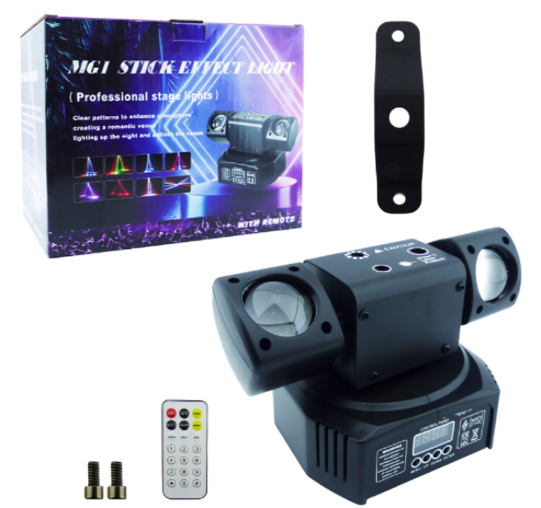 MOVING HEAD 2 CABEZAS RGB + LÁSER + LCD - 1