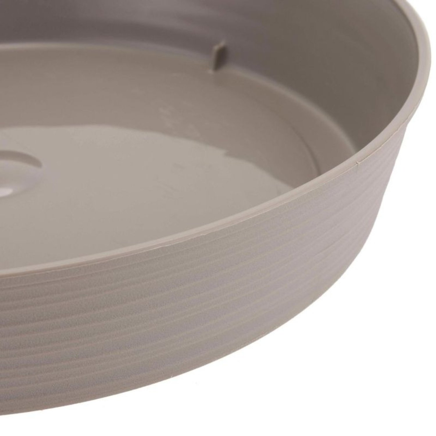 PACK X4 PLATO MACETA ESTILO PIEDRA 25×23 CM TAUPE / GRIS – REYPLAST - 2