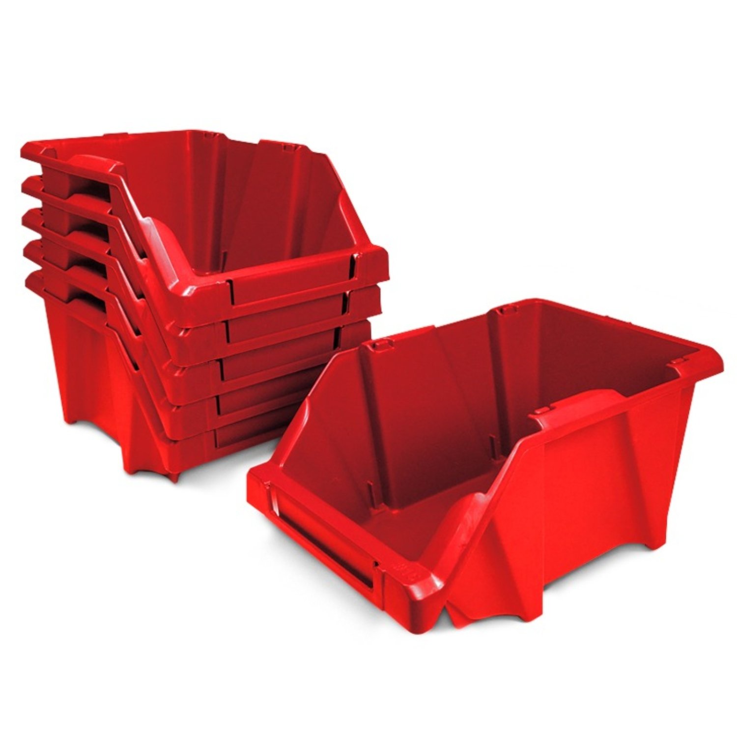 SET X 6 ORGANIZADORES APILABLE #10 / ROJO – REYPLAST - 3