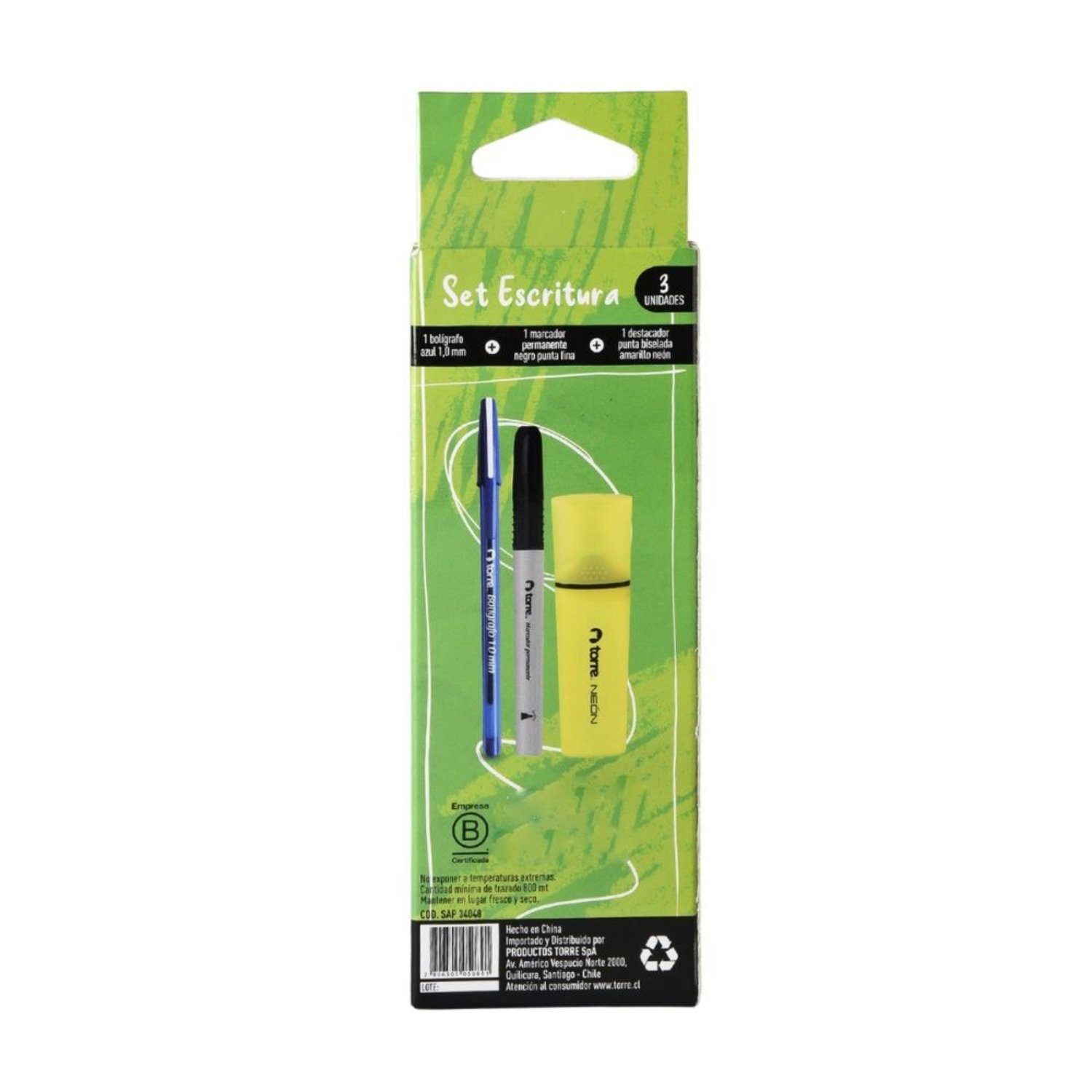 PACK X 4 BLISTER ESCRITURA 3 UNIDADES – TORRE - 1