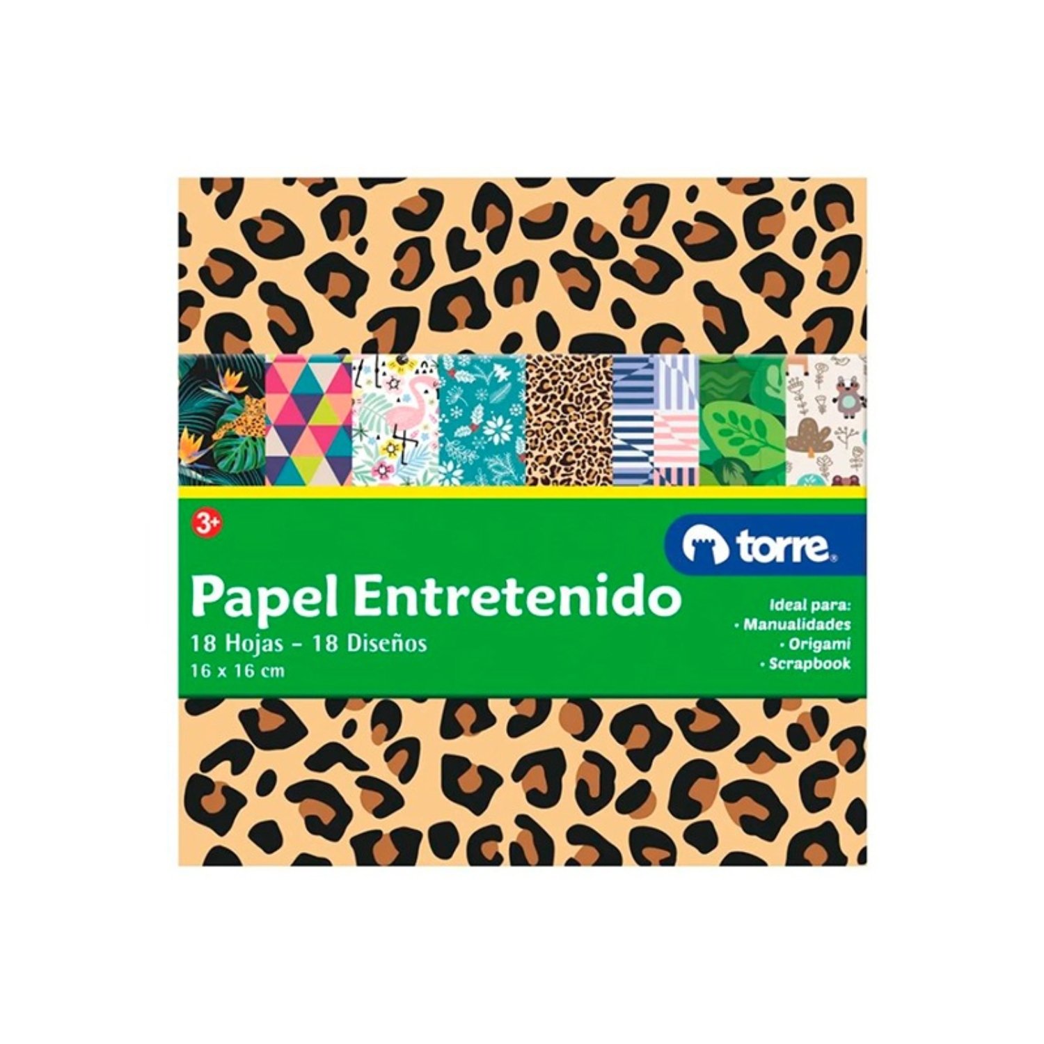 PACK X 4 FAJO PAPEL ENTRETENIDO 16×16 CENTIMETROS 18 HOJAS – TORRE - 3