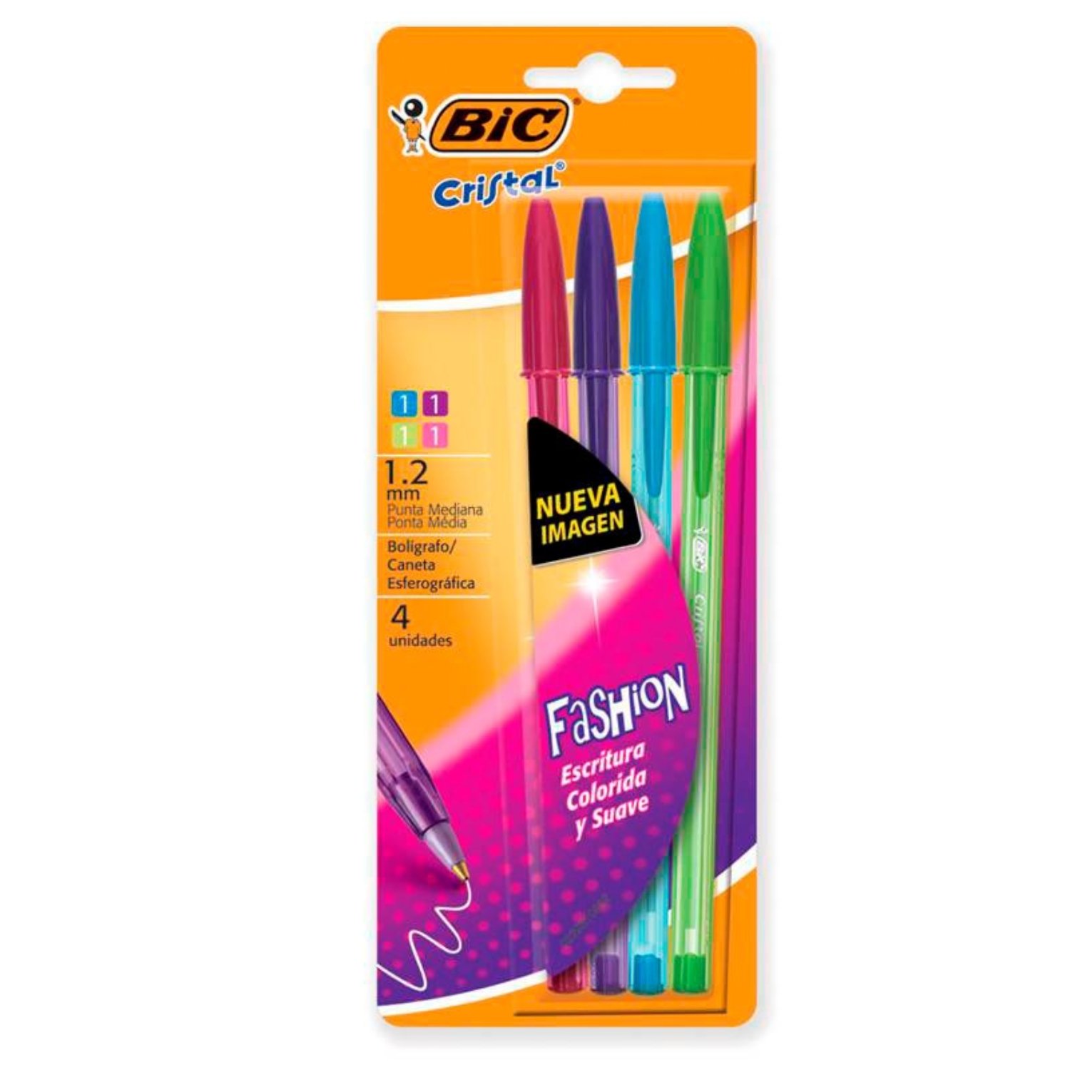 PACK X 4 BLISTER 4 BOLIGRAFOS FASHION SURTIDO  – BIC - 2