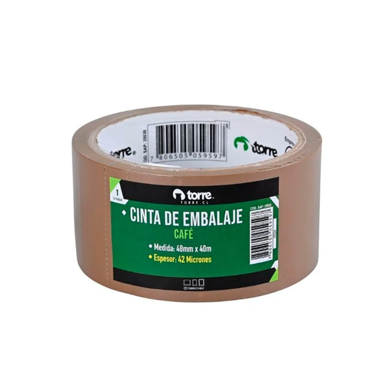 PACK X 4 CINTA DE EMBALAJE CAFE 48MM X 40M – TORRE - 3