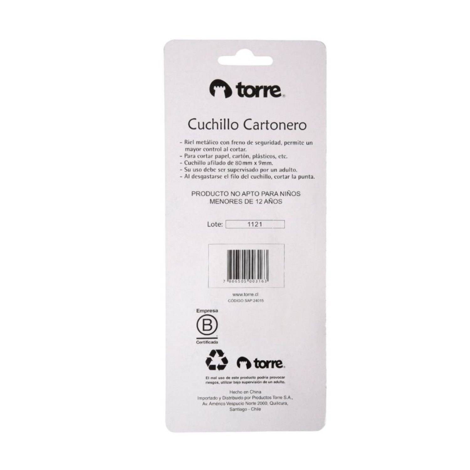 PACK X 4 CUCHILLO CARTONERO CHICO – TORRE - 1