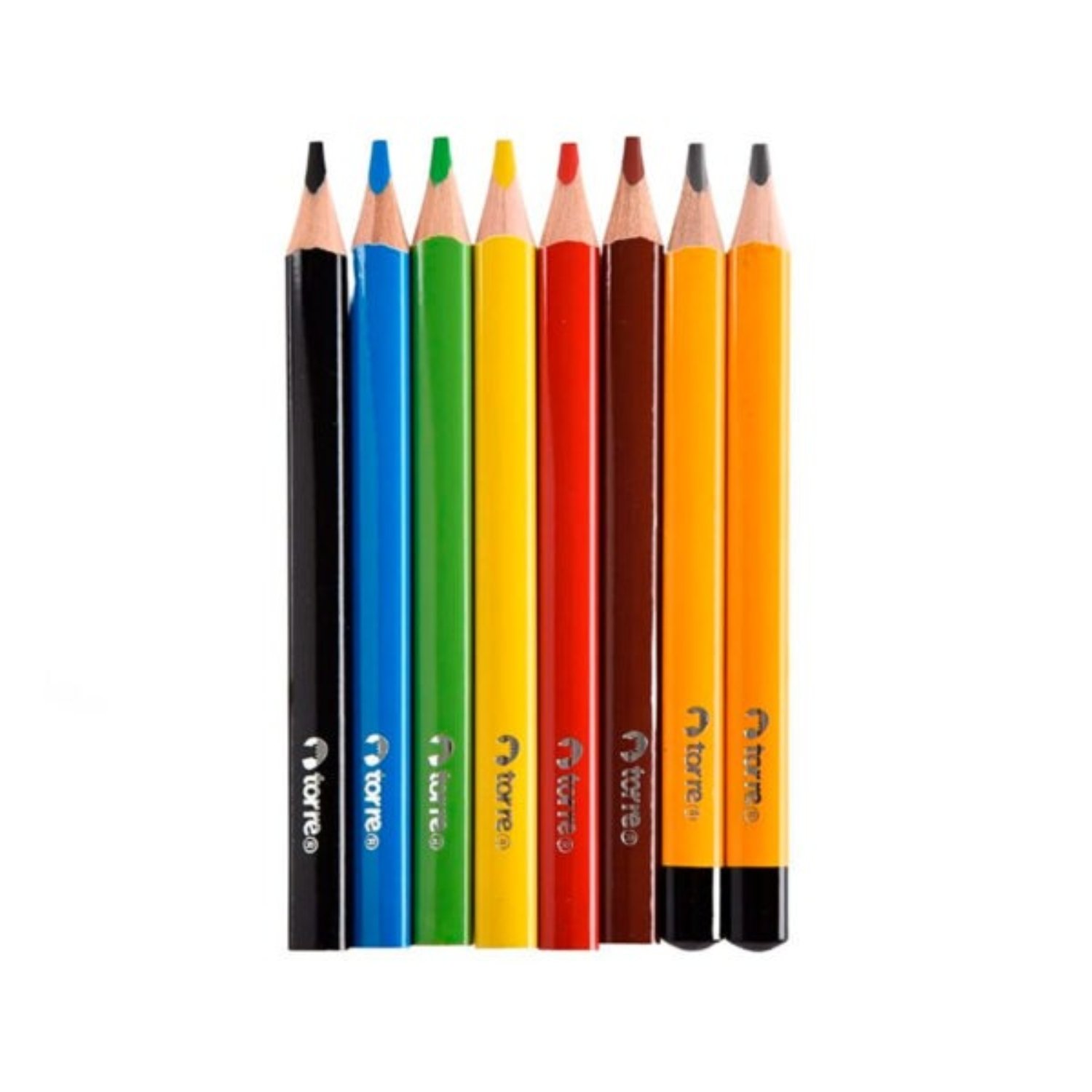LAPICES PREESCOLAR TRIANGULARES 6 COLORES + 2 GRAFITO – TORRE - 2