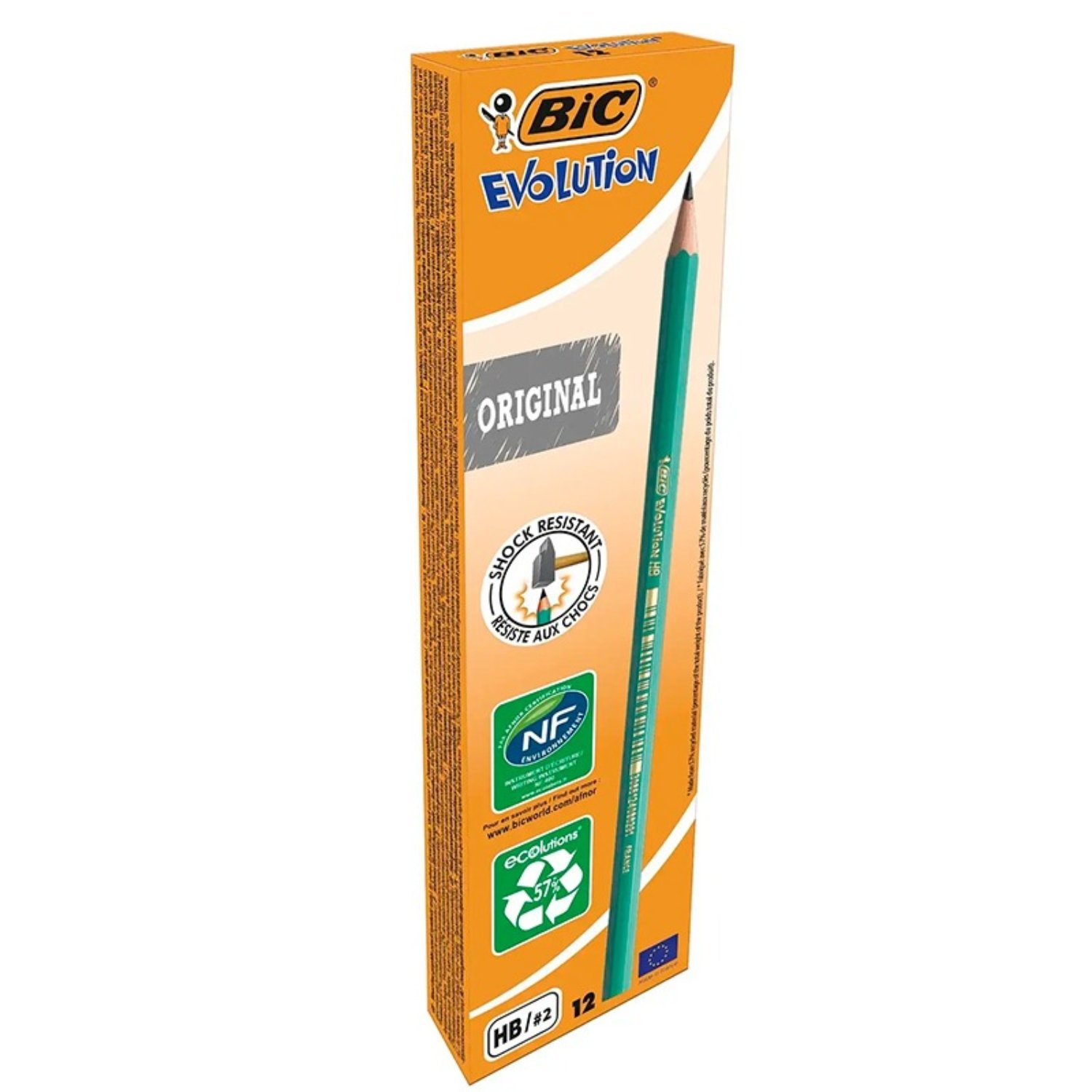 PACK X 4 CAJAS DE 12 LAPICES GRAFITOS HB#2 SIN GOMA DS – BIC - 2