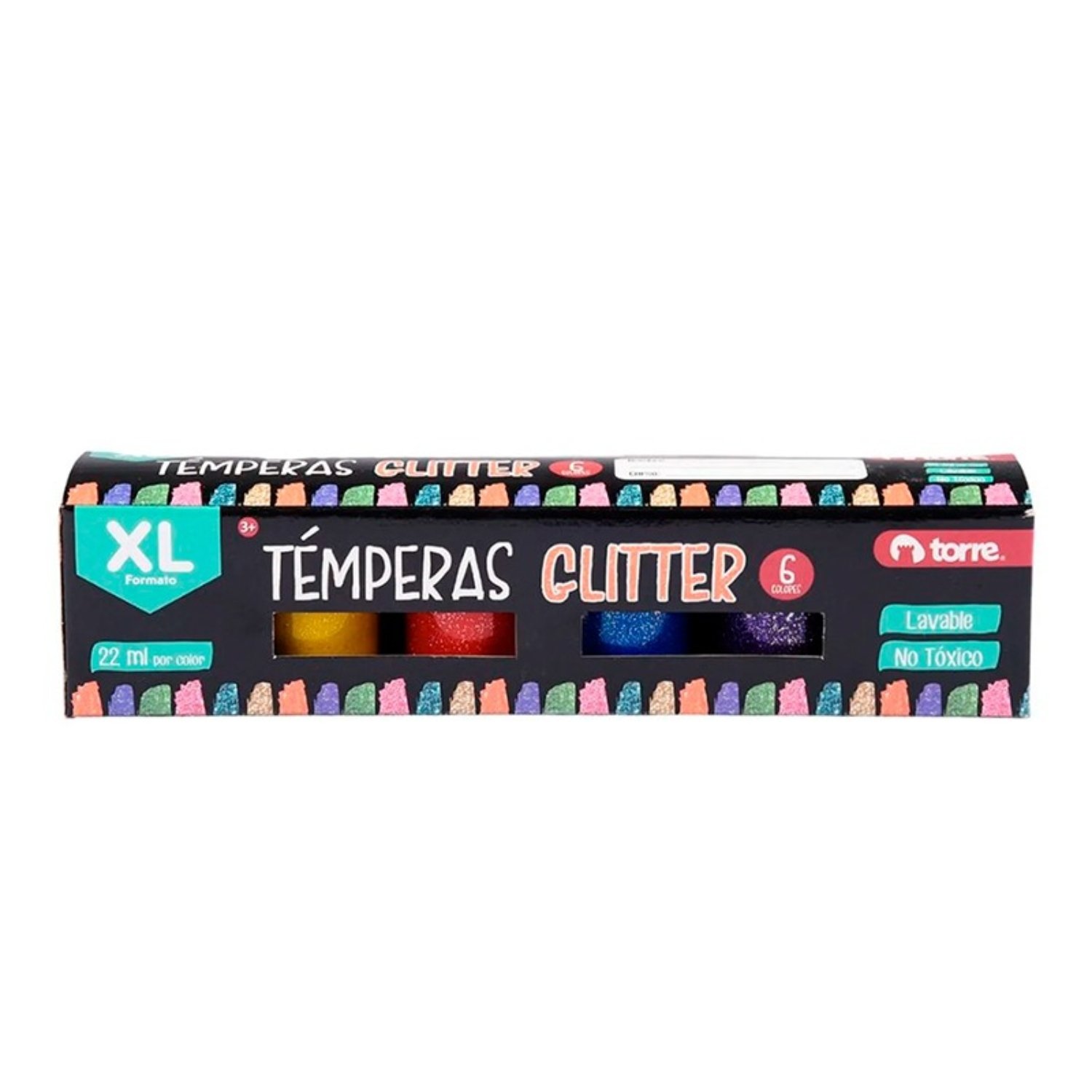 TE MPERAS 6 COLORES GLITTER – TORRE - 2