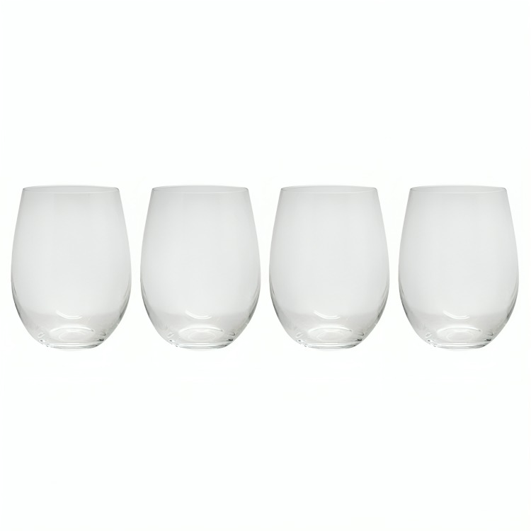 SET 4 VASOS VINO GLASSO REDONDO CRISTAL - 3