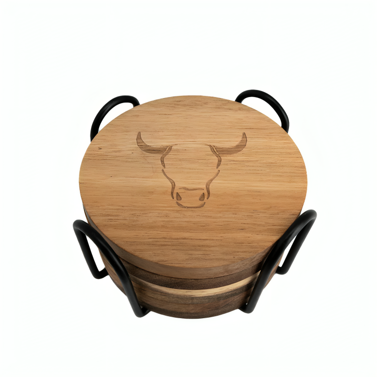 SET 6 POSAVASOS MADERA WAYU - 2