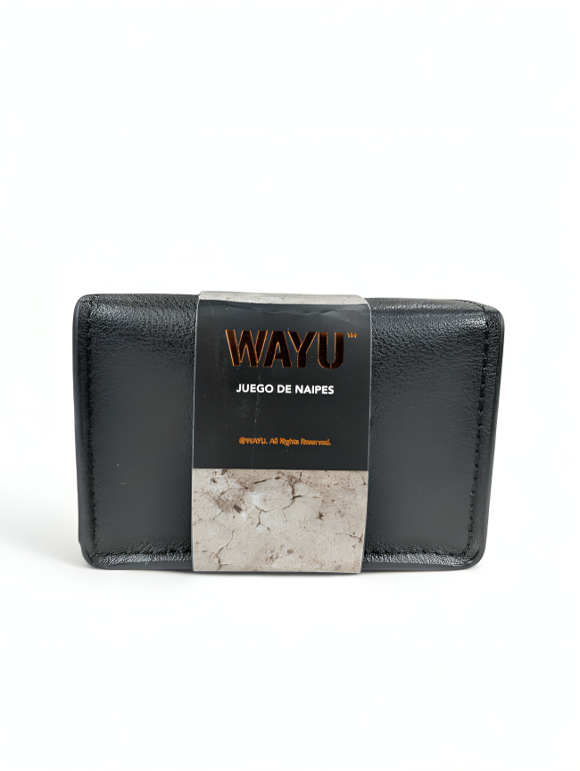 JUEGO DE NAIPES WAYU CON ESTUCHE DE CUERO VEGANO - 1