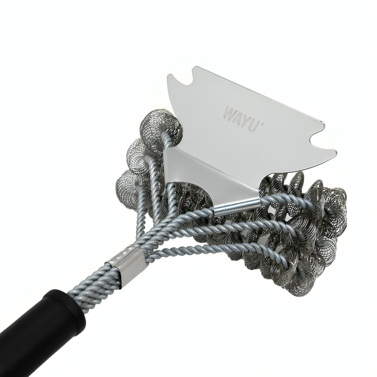 CEPILLO LIMPIA PARRILLAS CON RASPADOR WAYU - 1