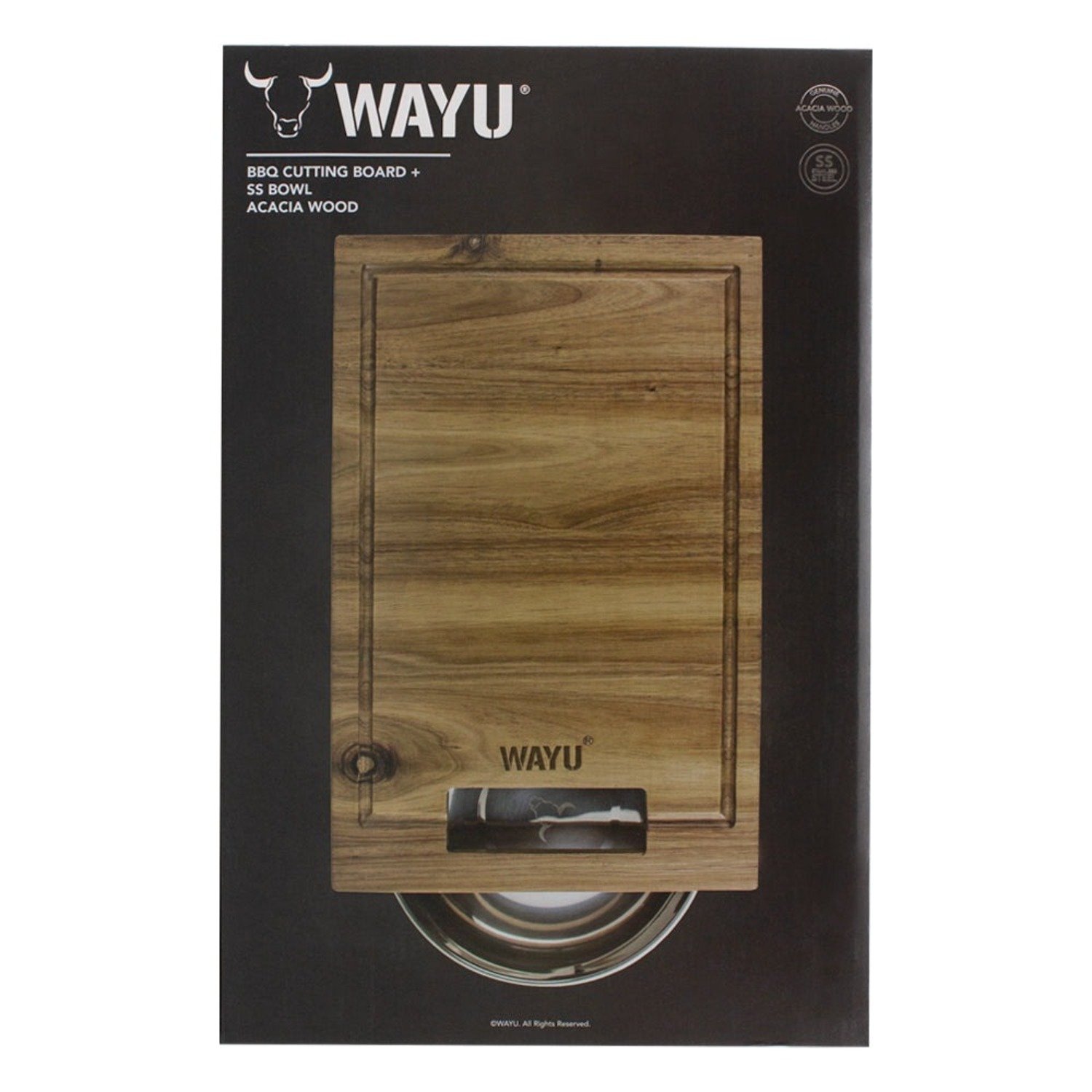 TABLA MADERA BOWL ACERO WAYU - 4