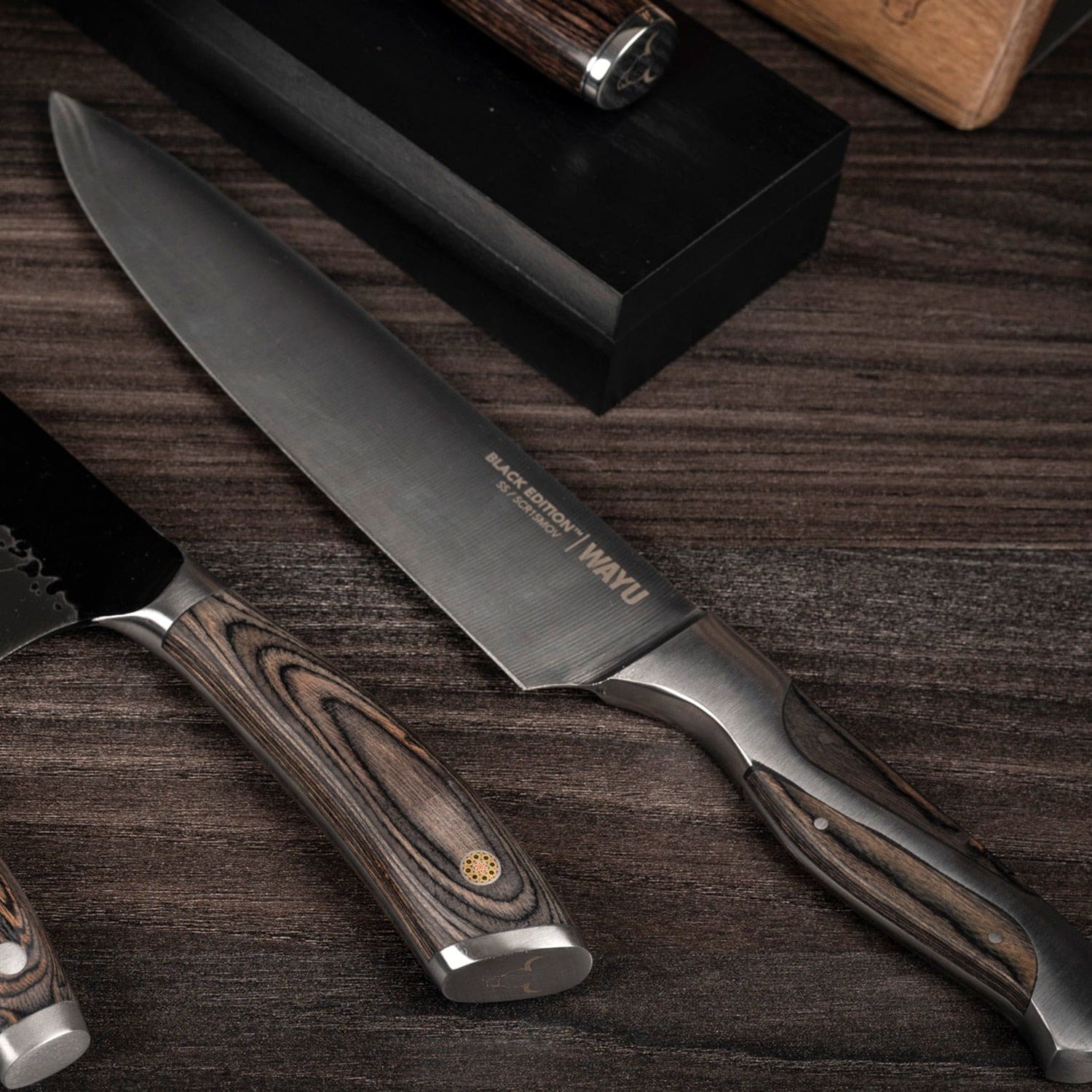CUCHILLO CHEF 8' BLACK EDITION WAYU - 2