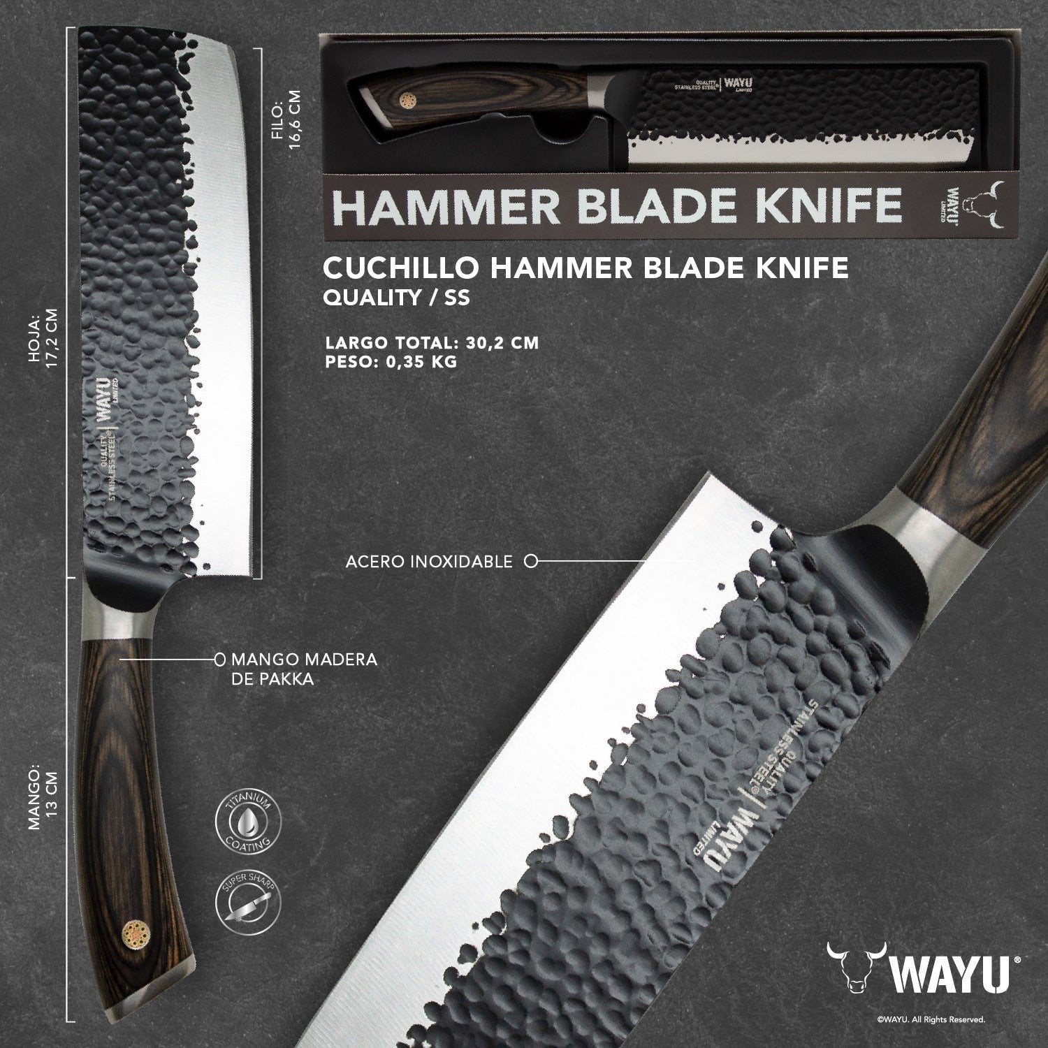 CUCHILLO HACHA HAMMER WAYU - 2