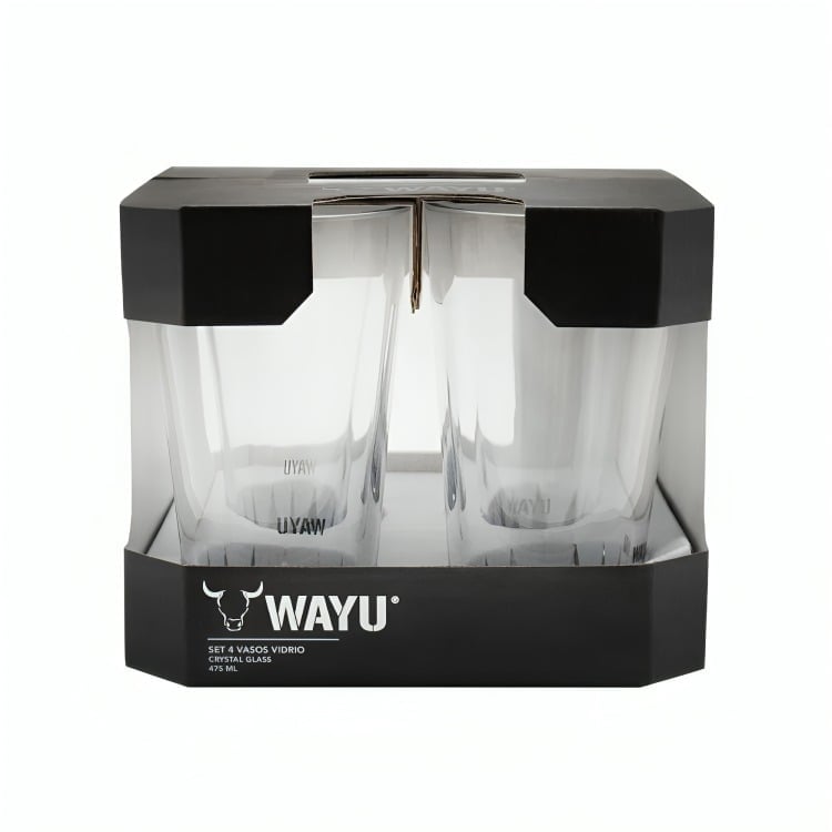SET 4 VASOS VIDRIO WAYU - 1