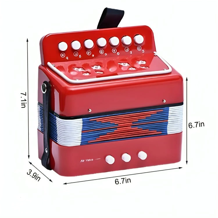 MINI ACORDEON DE JUGUETE PARA NIÑOS 7 NOTAS - 2