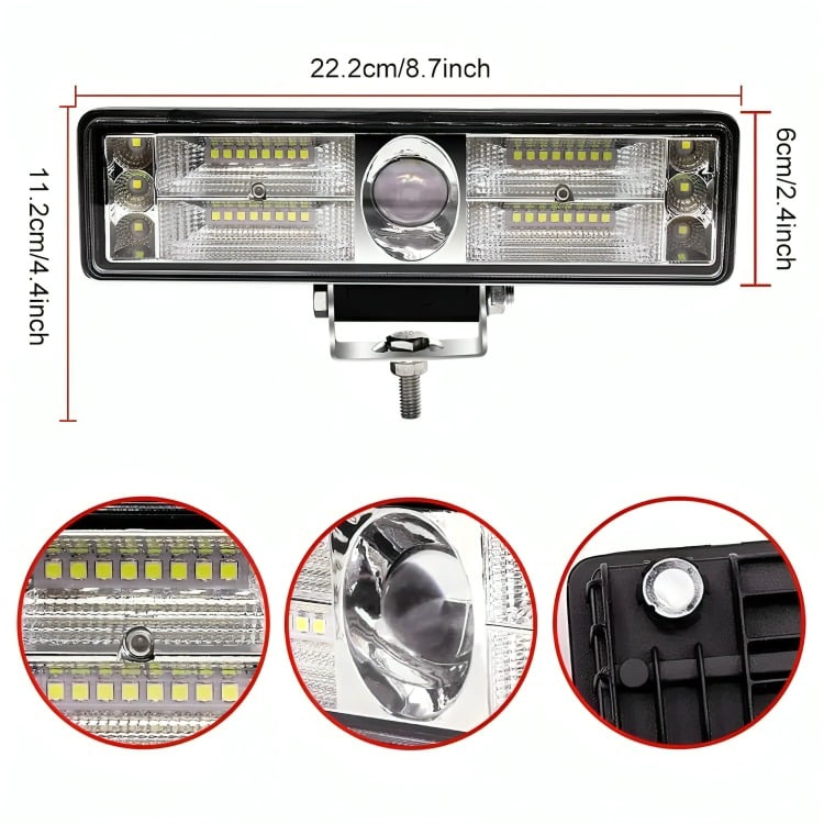 BARRA FOCO 38 LED 144W NEBLINERO 12V 24V - 2