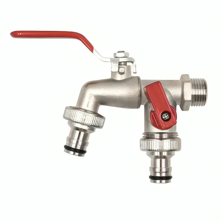 LLAVE DE JARDIN CON DOBLE SALIDA 1/2 - 1
