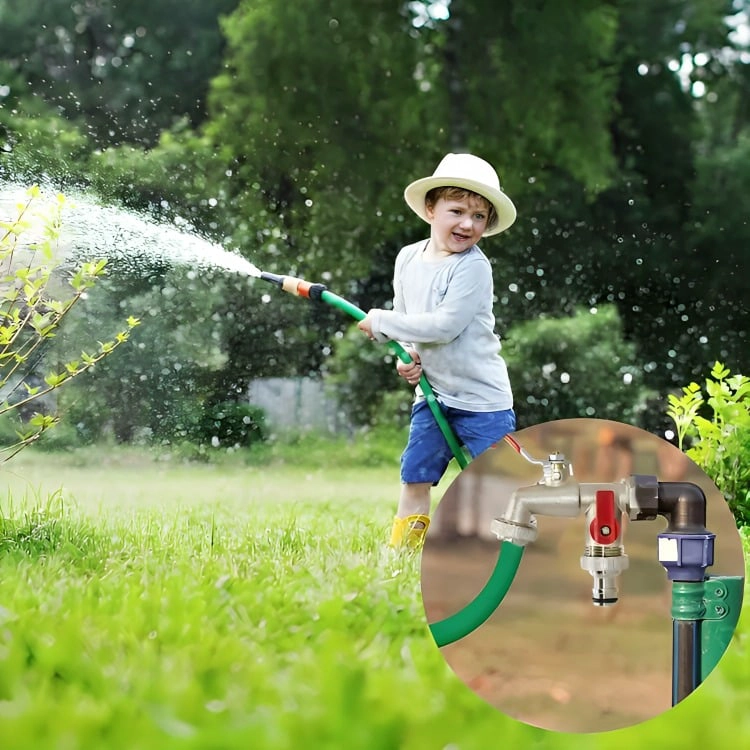 LLAVE DE JARDIN CON DOBLE SALIDA 1/2 - 2