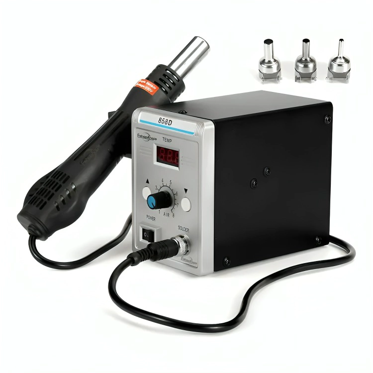 ESTACION DE SOLDADURA 700W 858D PISTOLA DE AIRE CALIENTE - 3