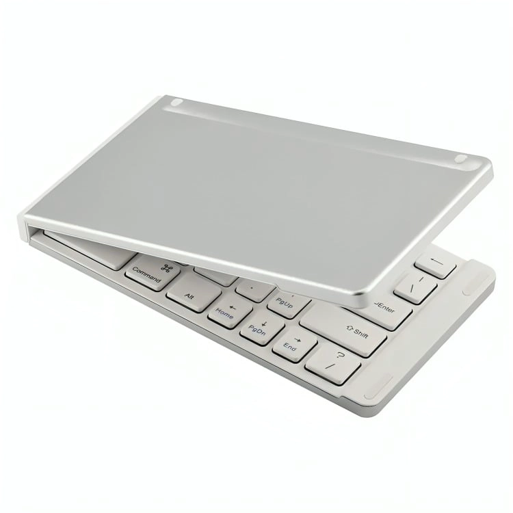 MINI TECLADO INALAMBRICO PLEGABLE PORTATIL BLANCO - 1